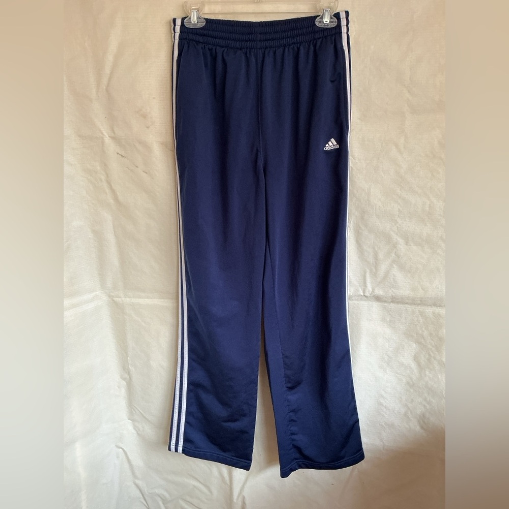 adidas Navy Sweatpants with White Three-Stripes